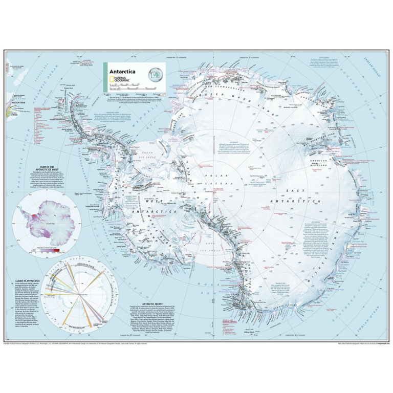 Antarctica Classic Wall Map Geographica