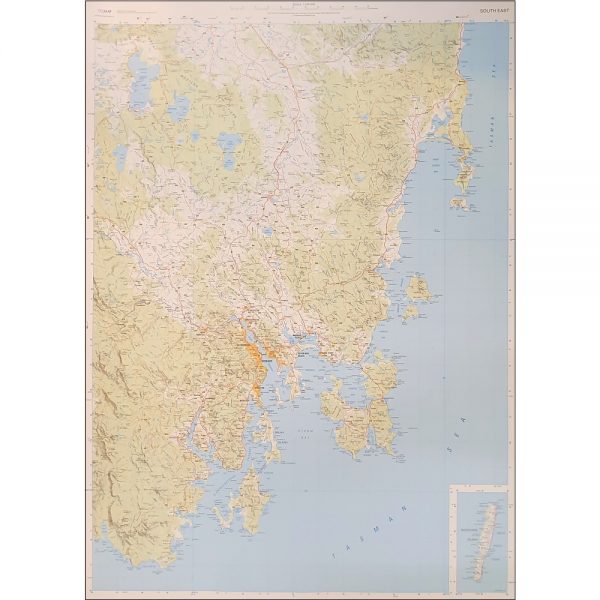 South East Tasmania Map- Flat