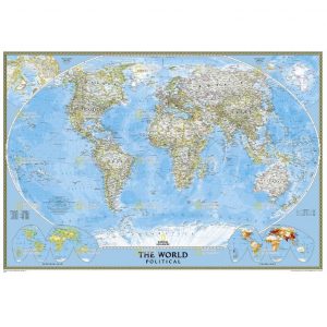 Large World Classic Wall Map