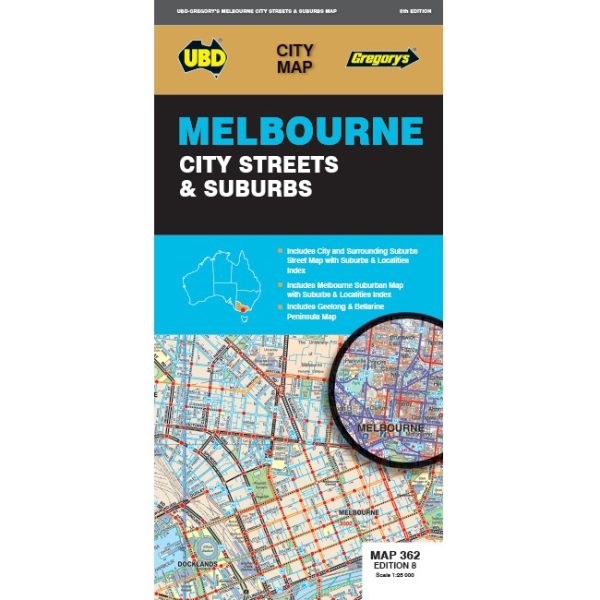 Melbourne City Streets & Suburbs Map 362 9780731933235