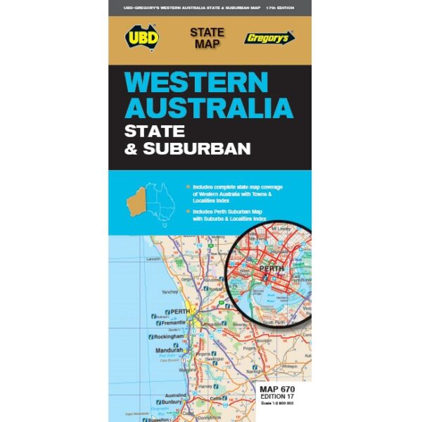 Western Australia State & Suburban Map 670 17