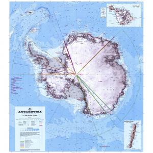 Antarctica Wall Map - Geographica