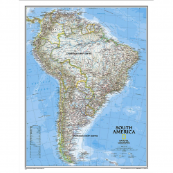 South America Classic Wall Map