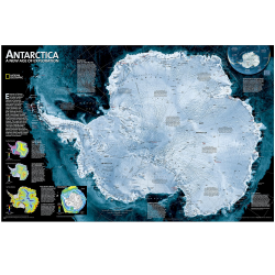 Antarctica Satellite Wall Map