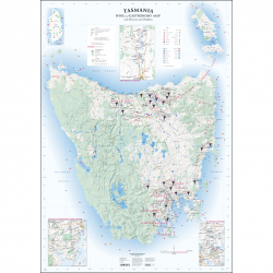 Tasmania Wine & Gastronomy Flat Map