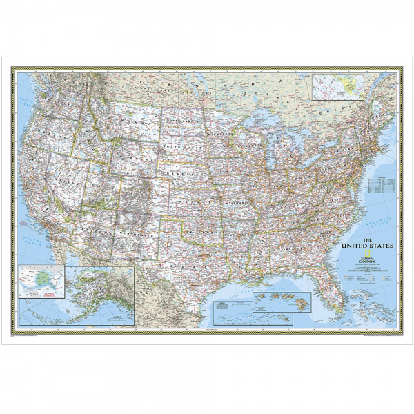 USA Classic Wall Map