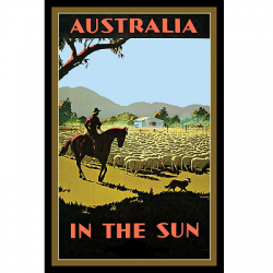 Australia In The Sun Vintage Travel Print