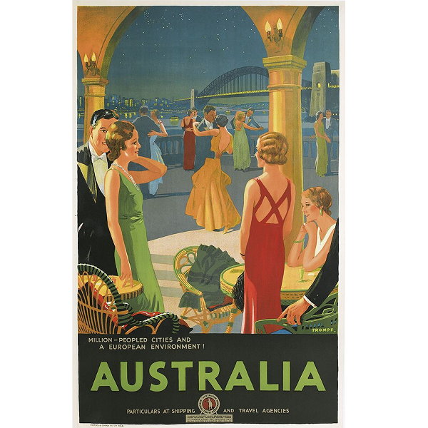 Australia Vintage Travel Print