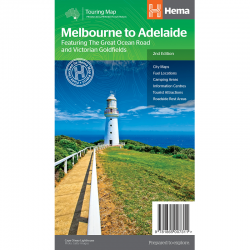 Melbourne to Adelaide Road Map 9781865007311