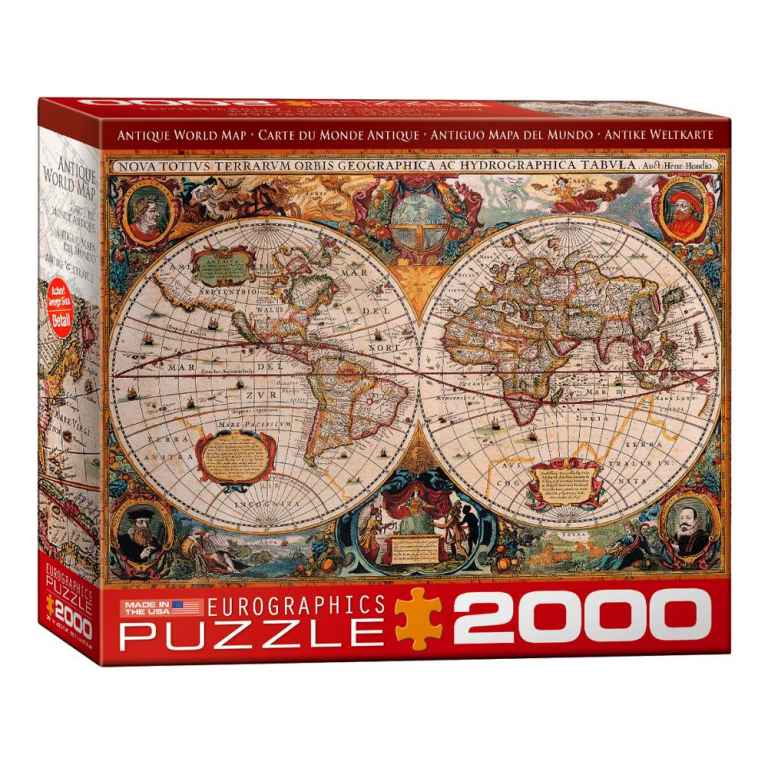 Antique World Map Puzzle 2000 Piece - Geographica