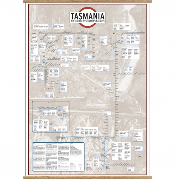 Historic Tasmania Rail Map