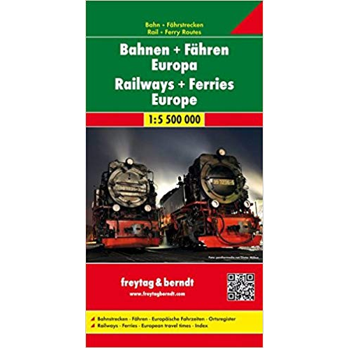 Railways & Ferries Map of Europe