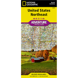United States Northeast Adventure Travel Map Cover