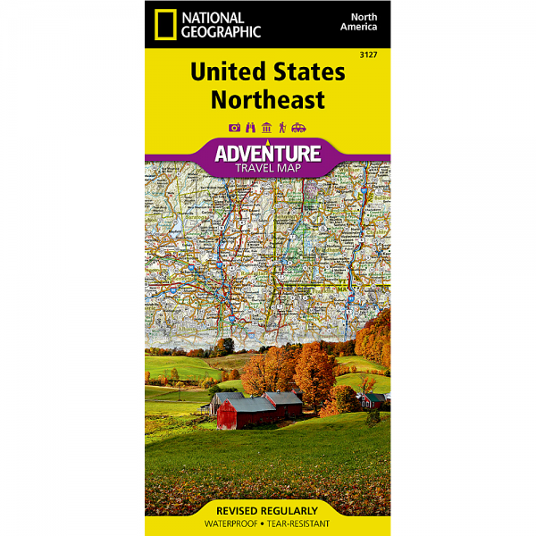 United States Northeast Adventure Travel Map Cover