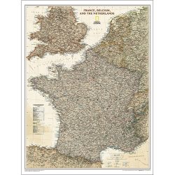 France Belgium Netherlands Executive Wall Map