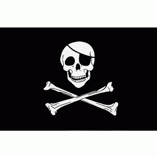 TRADEWINDS Jolly Roger Pirate Flag – 4x6 Inch Desk Table Stick – USA