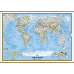 World Classic Wall Map on hangers