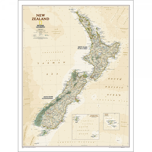 New Zealand Executive Wall Map