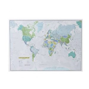 Glow In The Dark World Map   Geographica