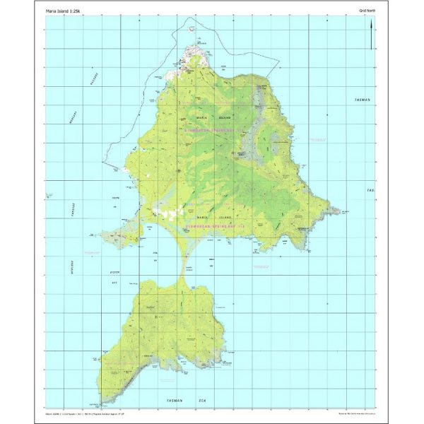 Maria Island 1:25k Map