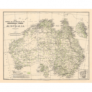 Aboriginal Tribes of Australia Map 1940 - Geographica