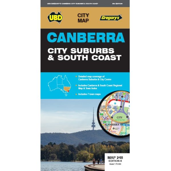 Canberra City Suburbs & South Coast Map 248