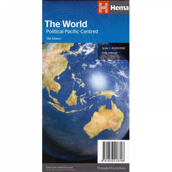 World Pacific Centred Folded Map Hema 13e