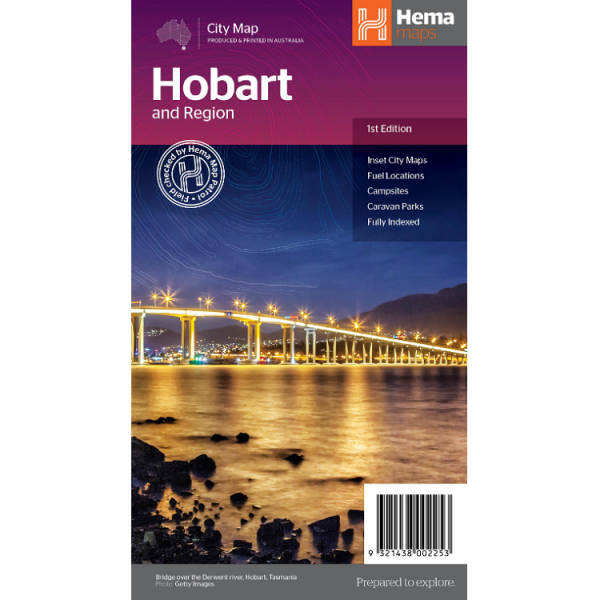 Hobart & Region Map 9321438002253