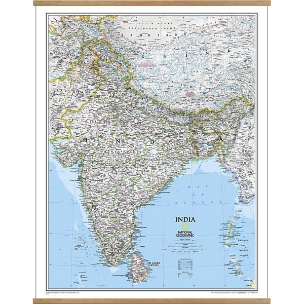 India Classic Wall Map 9781597750622