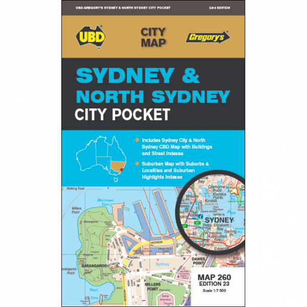 Sydney North Sydney City Pocket Map 260 23e