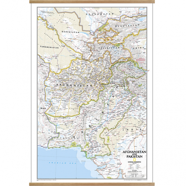 Afghanistan Pakistan Wall Map