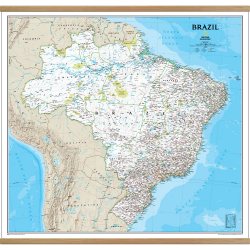 Brazil Classic Wall Map
