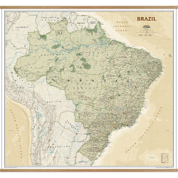 Brazil Executive Wall Map
