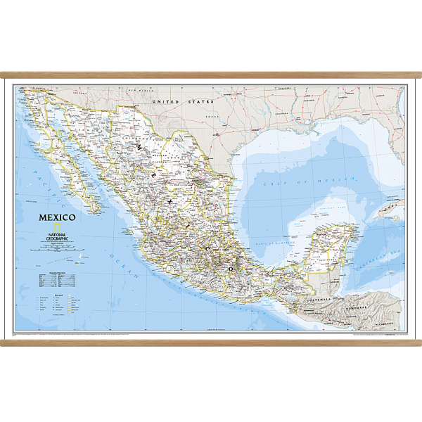 Mexico Classic Wall Map