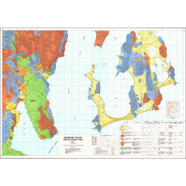 Engineering Geology of the Greater Hobart Area, Map 2