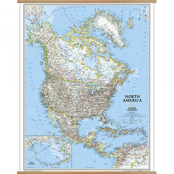 North America Classic Wall Map