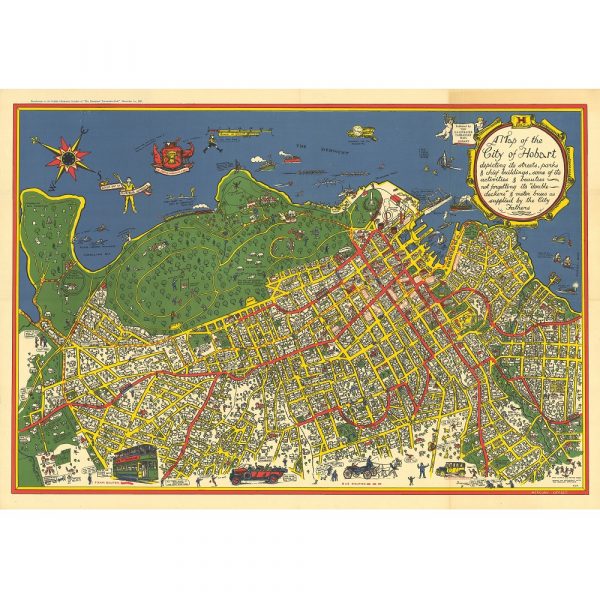 Map of the City of Hobart 1927