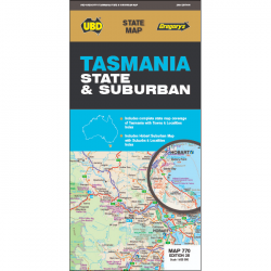 Tasmania State & Suburban Road Map 770 9780731932672