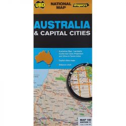 Australia & Capital Cities Map 180