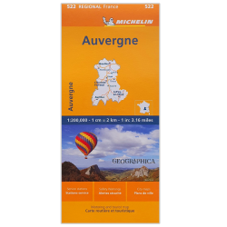 Auvergne France Regional Map 522