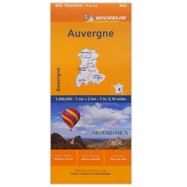 Auvergne France Regional Map 522