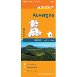 Auvergne Regional France Road Map 522, 9782067209268