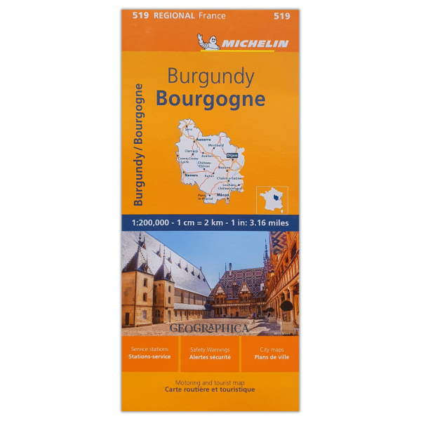 Burgundy Regional France Road Map 519 Geographica 9057