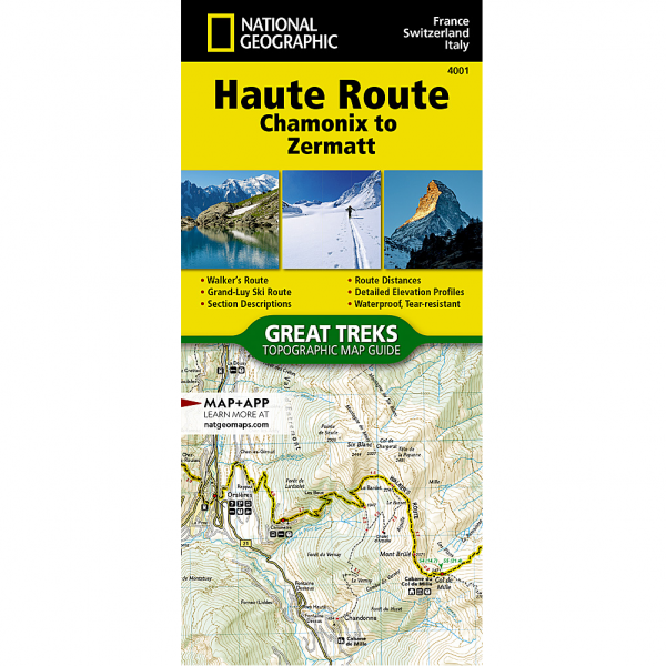 Chamonix to Zermatt Haute Route Map