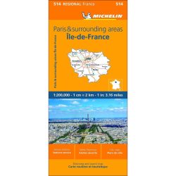 Paris & Surrounding Areas Regional France Road Map 514 9782067258662