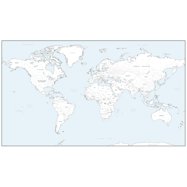 World Colouring In Map