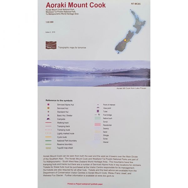 Aoraki Mount Cook Hiking Map 600x600 