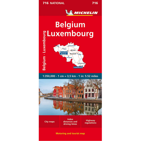 Belgium and Luxembourg Road Map 716