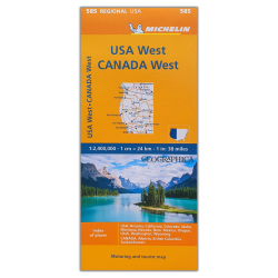 USA & Canada West Michelin 585 Map 9782067175259