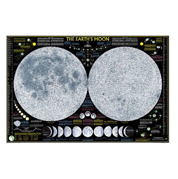 Earth's Moon Wall Map